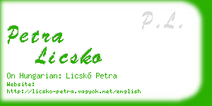 petra licsko business card