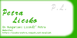 petra licsko business card